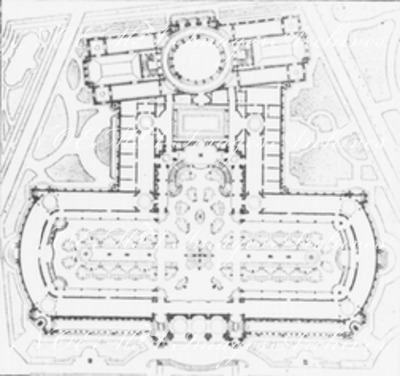 Plan définitif du Grand Palais des Champs-Elysées.1900年博 シャン＝ゼリゼのグラン・パレの最終図面