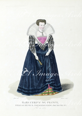 マルグリット・ド・フランス  （アンリ二世の王女、アンリ四世最初の王妃 ）Marguerite de France （Fille de Henri II, Premiere femme de Henri IV）