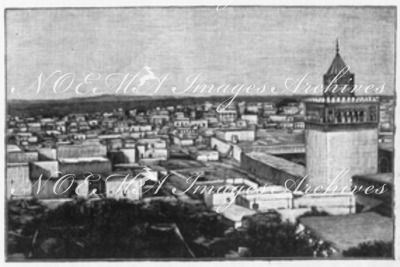 "La Tunisie.- Vue générale de Tunis, prise de Dar-el-Bey." 1900年博 チュニジア － ダル・エル・ベイから見たチュニスの全景