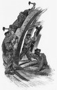 M.Loubet aux chantiers de 1900.Le salut des riveteurs.1900年博 1900年の工事現場を訪れたルーベ氏 － ビス打ち作業員たちの歓迎