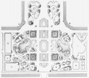 "Jardins et parcs du Champ de Mars.- Plantations, pavillons et établissements divers, aux environs de la tour Eiffel." 1900年博 シャン・ド・マルス会場の庭園と公園 － エッフェル塔付近の植え込み、展示館、その他建物