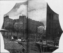 A travers le Champ de Mars Commencement du montage du Palais de l'électricité.1900年博 シャン・ド・マルス会場 － 電気館建設の初期段階