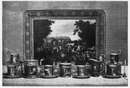 "Les expositions de la manufacture de Sèvres.- Service et plateau décorés, peints par Devilly (1840)." 1900年博 セーヴル製陶所展 － ドゥヴィリー（1840）が絵つけをした茶器セットと大盆