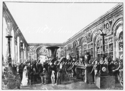 Les expositions de la manufacture de Sèvres.- Visite du roi à l'Exposition.1900年博 セーヴル製陶所展 － 展示会を訪れた王