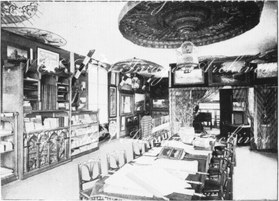 Le Pavillon de la presse coloniale.- Salle de travail.1900年博 植民地報道館 － 事務所