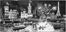Les fêtes de l'Exposition.Les pavillons étrangers et la rue des Nations.1900年博 博覧会での催し物 各国展示館と、諸国（ナシオン）通り