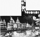 Les fêtes de l'Exposition.Le Pavillon du Méxique et le Palais des armées de terre et de mer.1900年博 博覧会での催し物 メキシコ館と陸海軍館