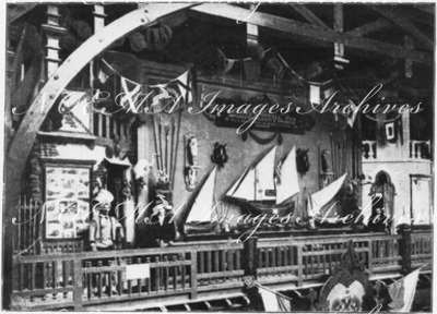 Palais des pêches.- Embarcations pour la pêche des éponges.1900年博 漁業展示館 － 海綿の採取用小船