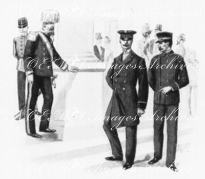 Les gardiens de l'Exposition.Autriche.Allemagne.Italie.1900年博 博覧会場の守衛たち オーストリア ドイツ イタリア