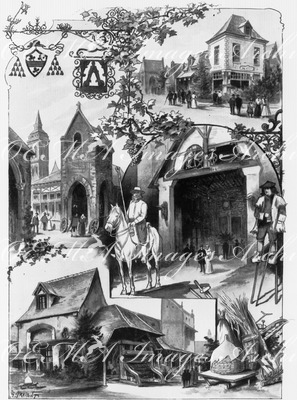 Exposition rétrospective agricole.- Exposition centennale réunie par les soins du ministère de l'agriculture.Enseignes, 1900年博 農業回顧展 － 農業省が企画した100年展 －