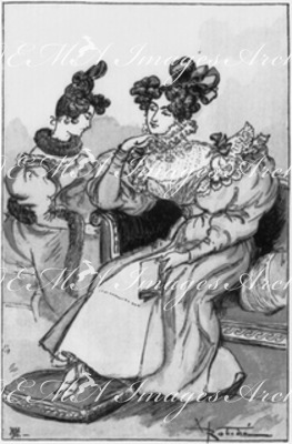 La mode et le costume à travers le siècle (1800 à 1830).Robe d'intérieur (1830).1900年博 モードとコスチュームの世紀（1800年から1830年まで） 1830年の部屋着