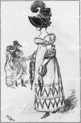 La mode et le costume à travers le siècle (1800 à 1830).Toilette Premier Empire.1900年博 モードとコスチュームの世紀（1800年から1830年まで） 第一帝政時代の服装