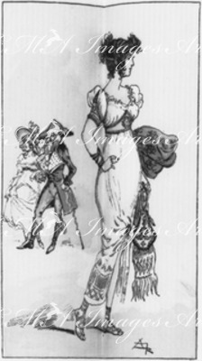 La mode et le costume à travers le siècle (1800 à 1830).La tunique à la grecque.1900年博 モードとコスチュームの世紀（1800年から1830年まで） ギリシャ風チュニック