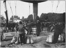 Les courses de ballons.- Les derniers apprêts.1900年博 気球競争 － 最終準備