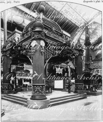 Exposition des mines et de la métallurgie.Kiosque construit avec des tubes métalliques (Section russe).1900年博 炭鉱と製鉄業展 － 金属の管で作った東屋（ロシアコーナー）