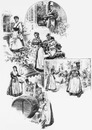 Les serveuses de l'Exposition.1.Berrichonne. 1900年博 博覧会場のウェートレスたち