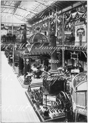 L'Exposition des mines et de la métallurgie.- Vue d'ensemble de la section russe.1900年博 炭鉱と製鉄業展 － ロシアコーナーの全景