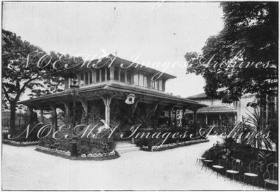 L'Exposition coloniale française.- Le Pavillon de la Guadeloupe.1900年博 フランス植民地館 － グアドループ館