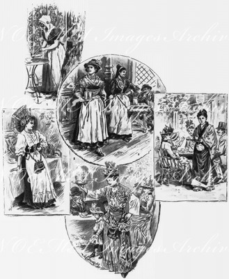 Les servantes exotiques. 1900年博 エキゾチックなウェートレスたち
