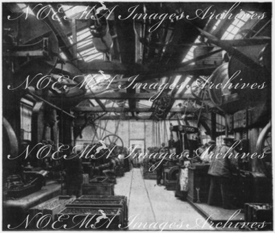 "La société française des munitions de tir, de chasse et de guerre.Atelier pour le travail de munitions." 1900年博 フランス国立射撃・狩猟・戦争補給品協会 － 供給品製造アトリエ