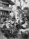 Au Champ-de-Mars.- Devant le chalet suisse.1900年博 シャン・ド・マルス会場にて － スイスの山小屋の前で