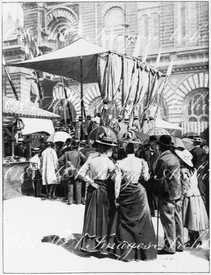 Les musiques exotiques.- L'orchestre malgache au Trocadéro.1900年博 エキゾティックな音楽 － トロカデロ会場でのマダガスカルの楽団