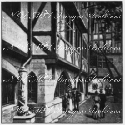 Rue des Remparts.1900年博 城壁通り