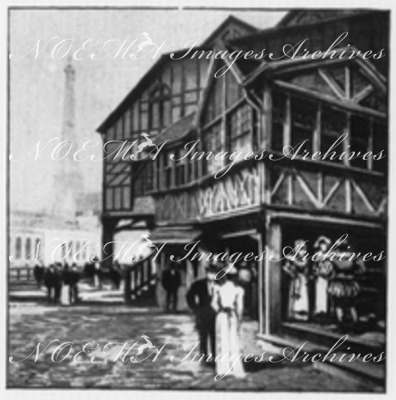 Débouche du pont au Change.1900年博 為替橋の出口