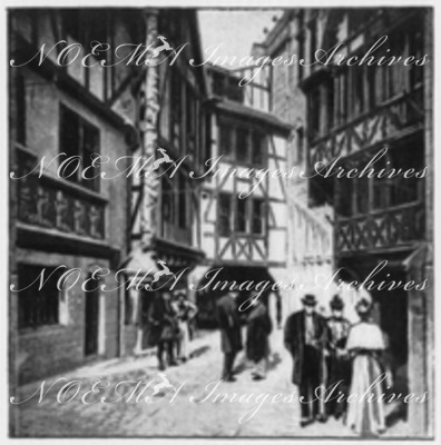 La maison de Nicolas Flamel.1900年博 ニコラ・フラメルの家