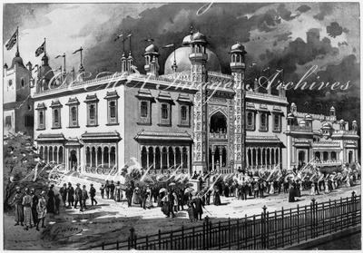 Le Palais des Indes anglaises.- Facade sur le quai.1900年博 英国領インド館 － セーヌ河岸側ファサード