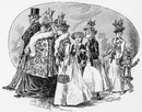 Les allemands à l'Exposition.- Un gros négociant enrichi et sa nombreuse progéniture.1900年博 博覧会場のドイツ人たち － お大尽になった商人と、そのご一家