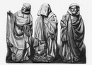Les pleureurs du tombeau de Philippe le Hardi.1900年博 フィリップ豪勇王の墓を飾る泣き男女の像