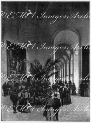 Le Petit Palais.- Sortie des galeries d'Exposition.1900年博 プチ・パレにて － 展示ギャラリーからの出口
