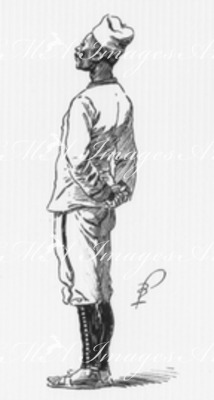 Milicien malgache.1900年博 マダガスカルの民兵