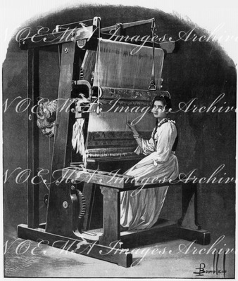 "La Bosnie-Herzégovine.- Maritza, tisserande bosniaque." 1900年博 ボスニア・ヘルツェゴビナ館 － ボスニアの機織娘マリーツァ