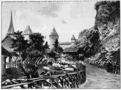 Le village suisse.- Le moulin et le ruisseau.1900年博 スイス村 － 風車と小川