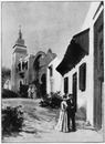 Au Trocadéro.- Les murs extérieurs de l'Exposition tunisienne.1900年博 トロカデロ会場 － チュニジア館の外壁