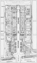 La classification.- Plan d'ensemble des Palais de l'Esplanade des Invalides et de leurs annexes avec l'emplacement des classes.1900年博 分類図 － アンヴァリッド前広場全体とその関連分館を区画割と共に示したもの