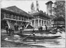 Les colonies françaises au Trocadéro.- Facade latérale des bâtiments du Dahomey.1900年博 トロカデロ会場でのフランス植民地関連展示 ダオメー展示館の側面