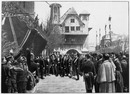 "Le Président de la République reçu par M.A.Picard, a l'entrée de la salle des fêtes" 1900年博 祝祭場入口で、A.ピカール氏の出迎えを受ける共和国大統領