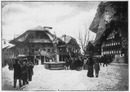 "L'inauguration du village suisse.- M.Lardy, ministre plenipotentiaire de Suisse, inaugure le village" 1900年博 スイス全権公使ラルディー氏による開村式