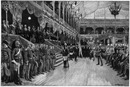"L'Exposition de Paris. - Supplément au N° 80.  La distribution des récompenses au palais de l'industrie, le 29 septembre. - Le défilé des groupes étrangers." パリ万博 付録 80. 9月29日 産業館での褒賞授与式 各国代表団の行進