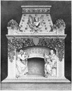 Cheminée en ceramique exposée par la maison Loebnitz. Loebnitz社出展の磁器でできた暖炉