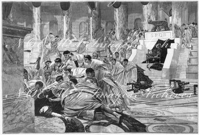"L'Exposition de Paris. - Supplément au N° 71.  Beaux-Arts. - La curée, tableau de M. G. Rochegrosse." パリ万博 付録 71. 芸術部門 「地位を得るための激しい戦い」 G・ロシュグロス画