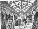 L'Exposition de Paris. - Supplément au N° 70.  L'exposition de la joaillerie et de la bijouterie dans le palais des expositions diverses. パリ万博 付録 70. 産業館内の宝飾品展示コーナー