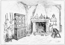 Exposition rétrospective du Travail. - Intérieur campagnard au XVⅢe siècle. 労働の歴史回顧展 18世紀の田舎屋の内部