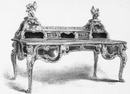 "Bureau Louis XV en bois de satine et bronzes ciselés et dorés, executé par la maison H. Dasson et Cie." H・ダッソン社製 金メッキと彫金したブロンズで装飾され光沢のある木製のルイ15世様式の机