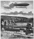"Le nouvel aérostat dirigeable de MM. Renard et Krebs, exposé à l'Esplanade des Invalides." アンヴァリッド会場に展示されたルナール・エ・クレブス社製新型飛行船