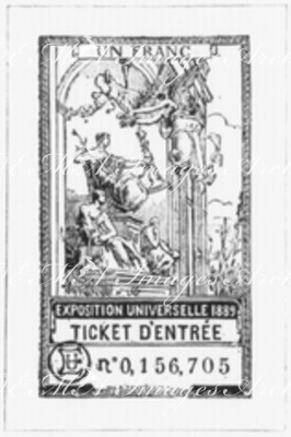 Un ticket de l'Exposition. 万博入場券