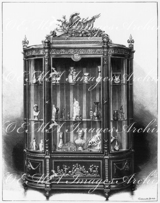 Vitrine composée et executée par M. Chevrie. シュヴリ社の陳列棚